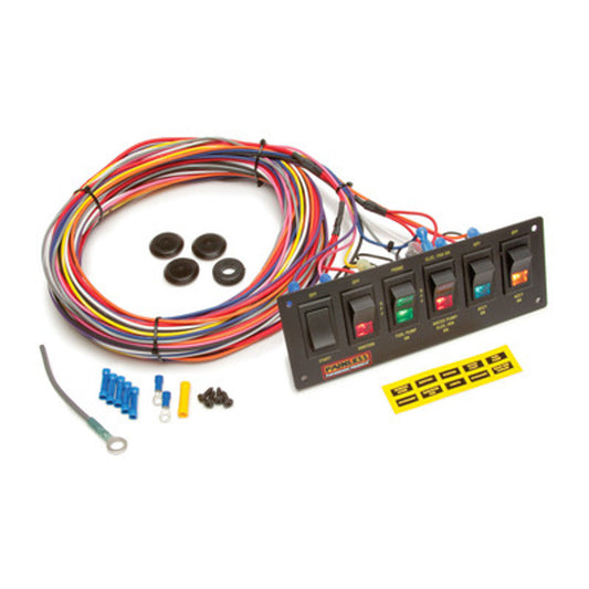 Painless 6-Switch Lighted Rocker Switch Panel 50406