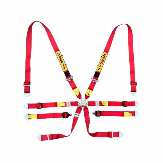 Sabelt Enduro Silver Harness - Full 2" (Red)