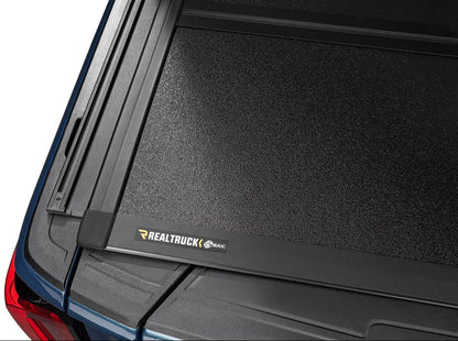 BakFlip MX4 TS Bed Cover (Close-Up detail of frame and RealTruck logo)