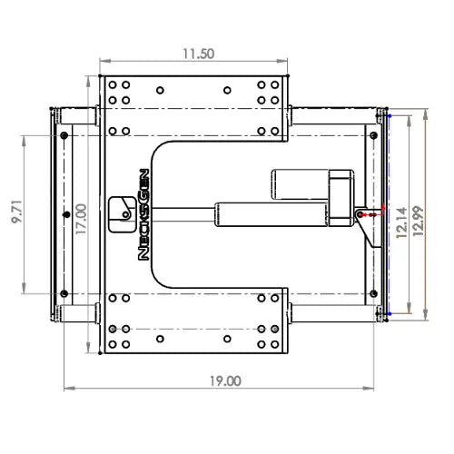 NecksGen Seat Slider Dimensions