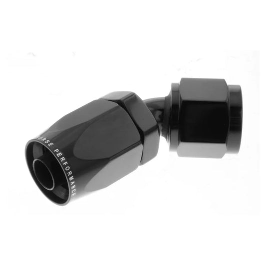 Redhorse 6045 Series 45 Degree Female Non-Swivel Hose End (Black)