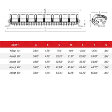 Rigid Adapt LED Light Bar Dimensions