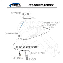 Nitro Bee Xtreme to 5-pin Car Harness or Headset - Adapter Diagram CS-NITRO-ADPT-2