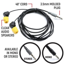 Rugged Radios Sportsman Foam Earbud Speakers (Mono) Diagram