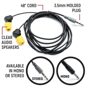 Rugged Radios Sportsman Foam Earbud Speakers (Mono) Diagram