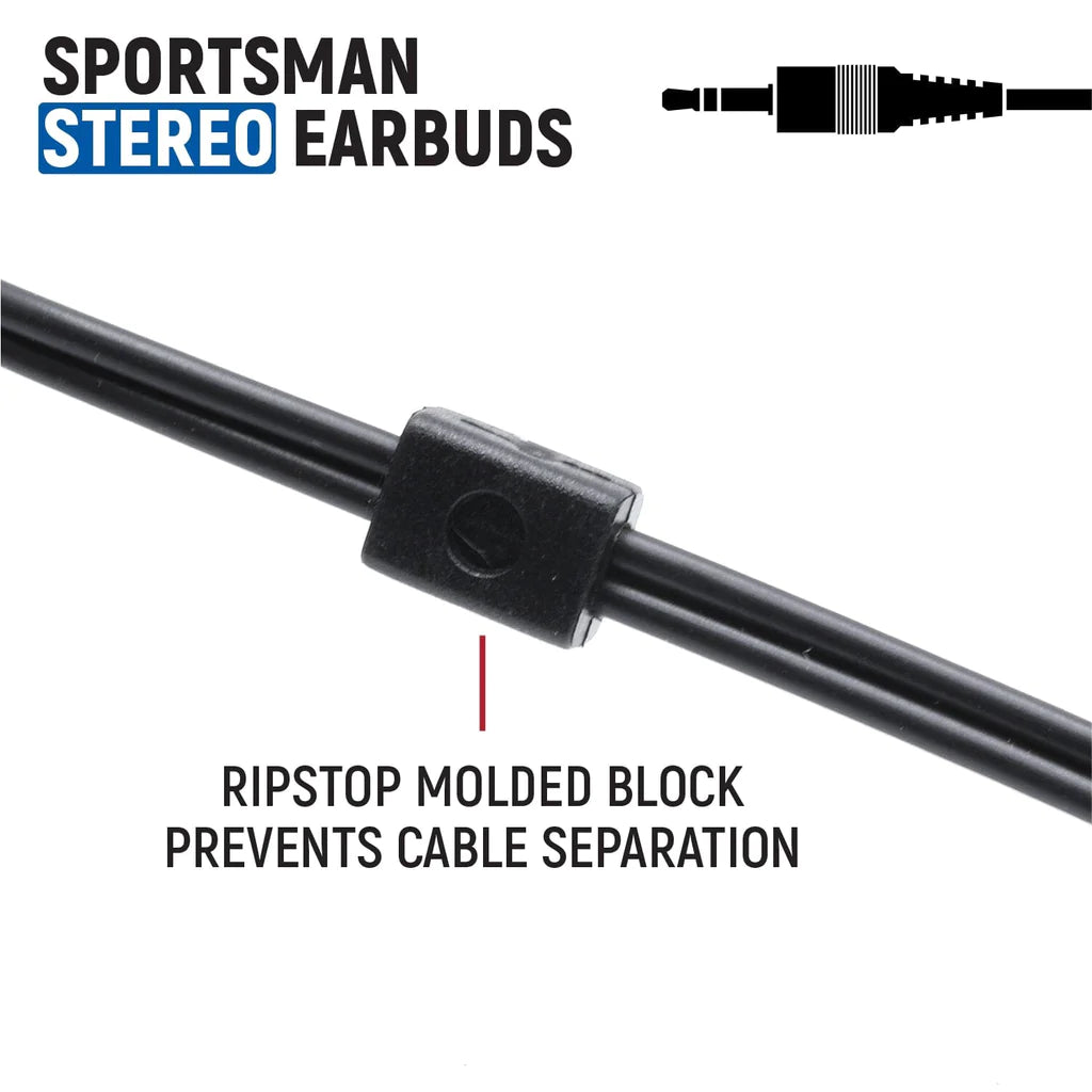 Rugged Radios Sportsman Stereo Earbuds