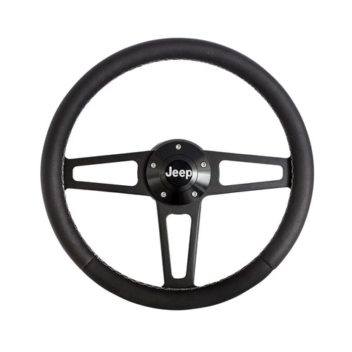 Grant 1919 T Series Black Steering Wheel Jeep Logo