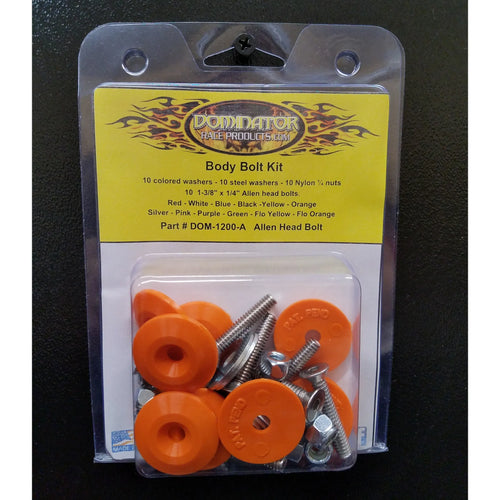 Dominator Body Bolt Kit Allen Head Orange DOM-1200-A