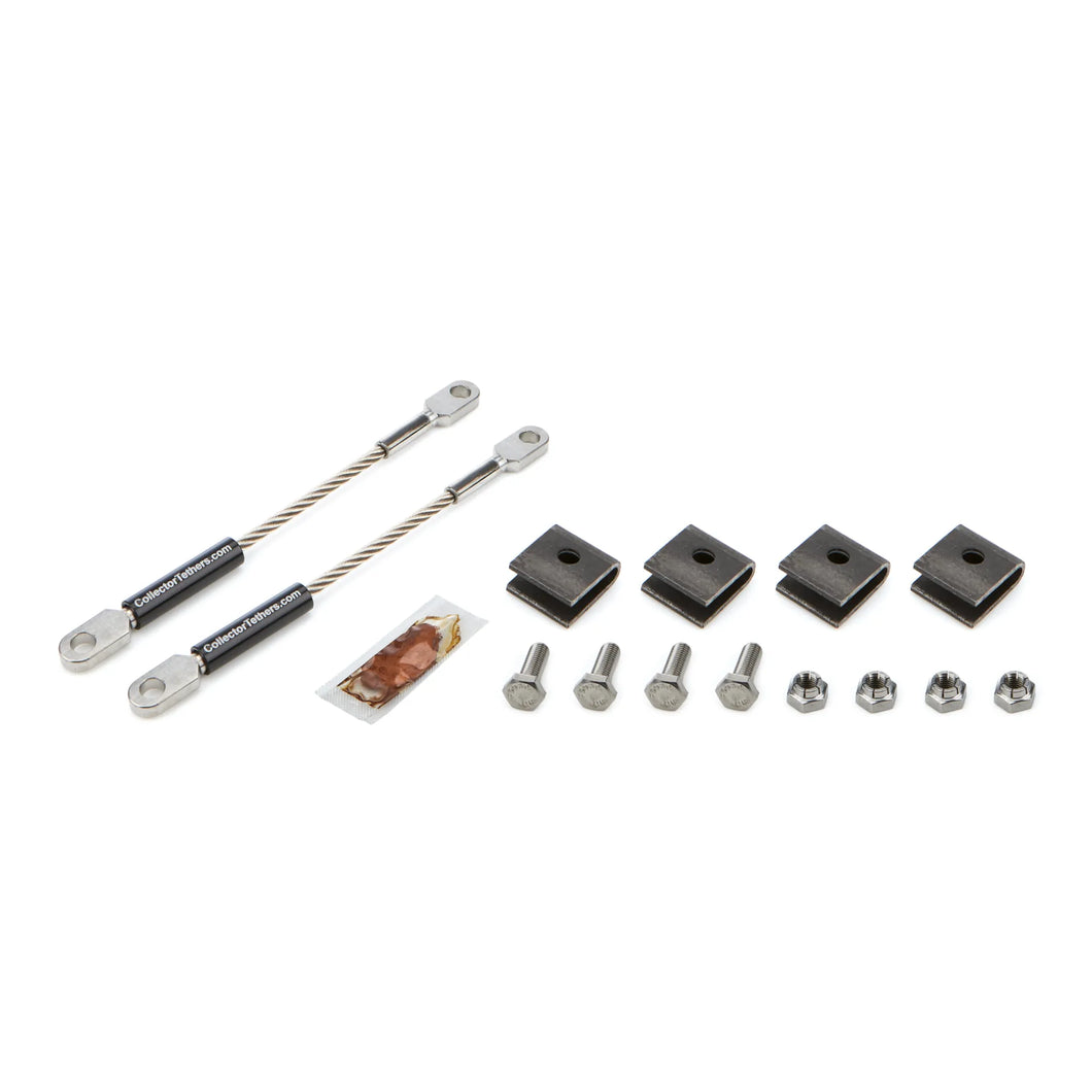 Drag Race Solutions Mild Weld-On Tether Kit Collector Tethers 4040-WMS-BLK