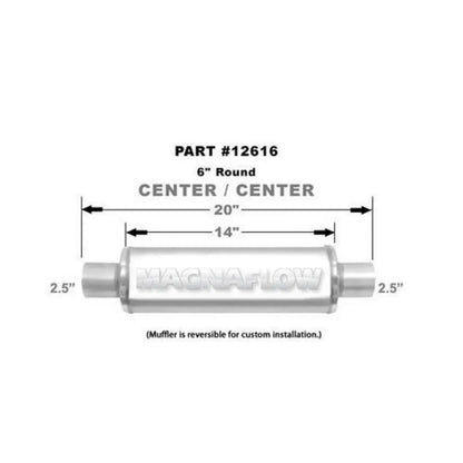 MagnaFlow 12616 Muffler 6" Round
