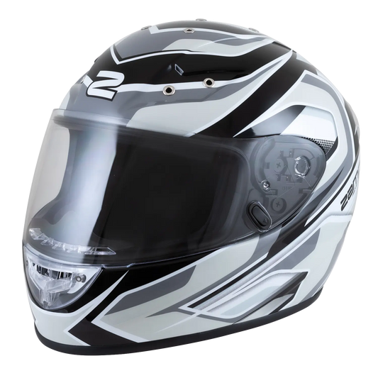 Zamp FS-10 Helmet (Graphic Silver/Black)