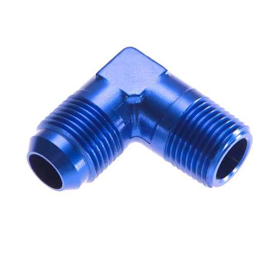 Redhorse 3AN to 2AN (1/8) NPT Union Adapter 90-Degree (Blue)