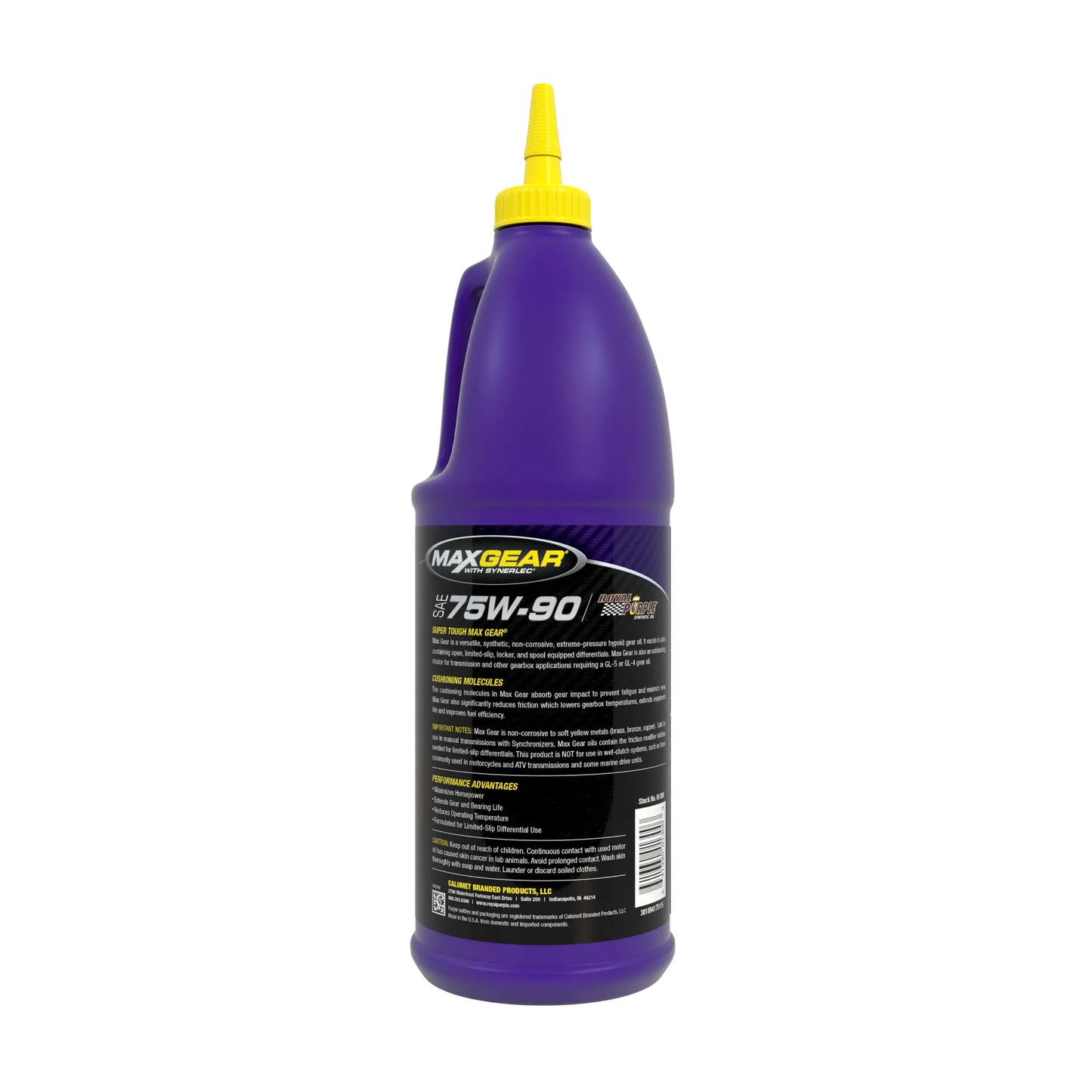 Royal Purple Max Gear Oil 75W90 (back label)