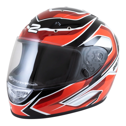 Zamp FS-10 Helmet (Graphic Red/Black)