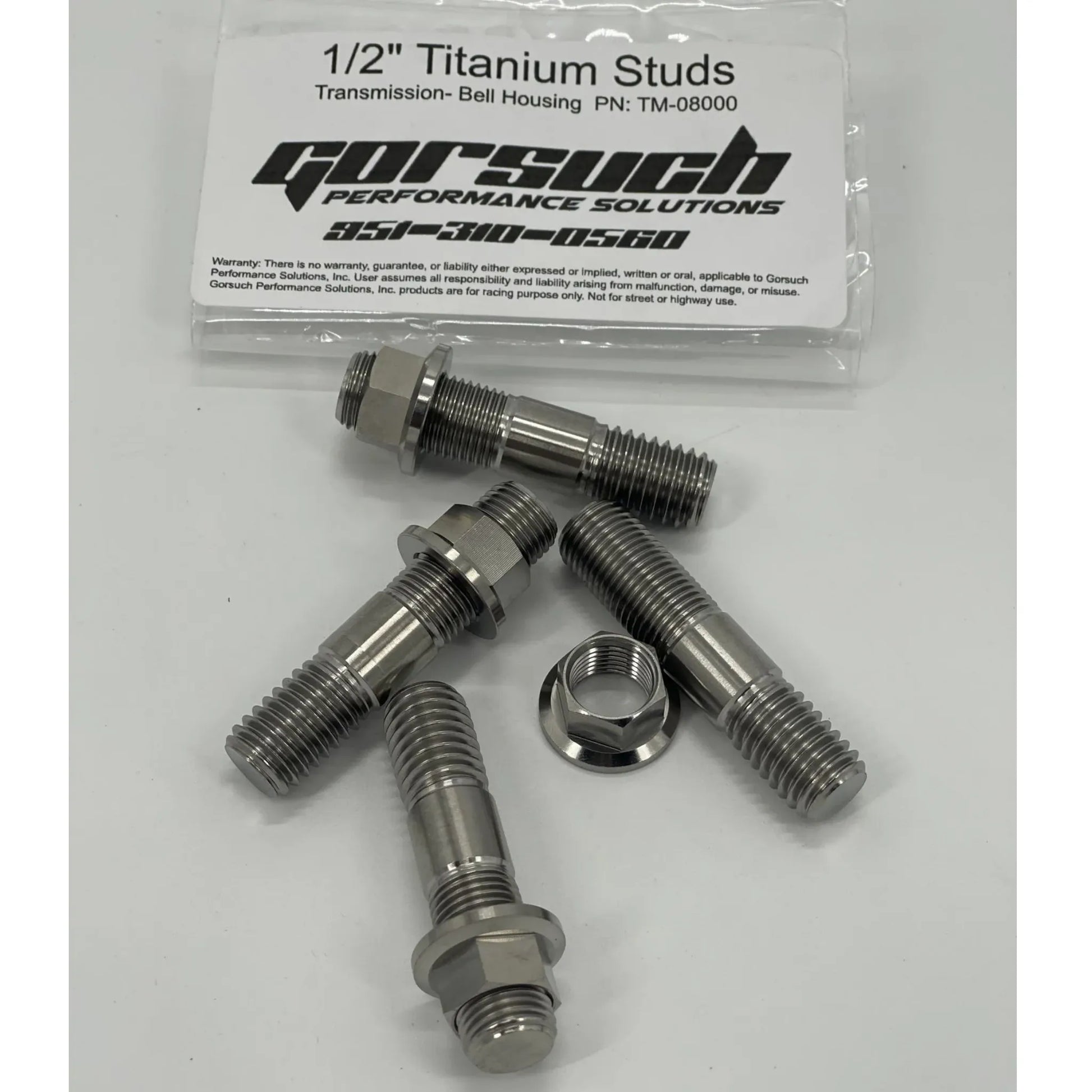 Gorsuch Performance Stud Kit, Transmission to Bell Housing, Titanium