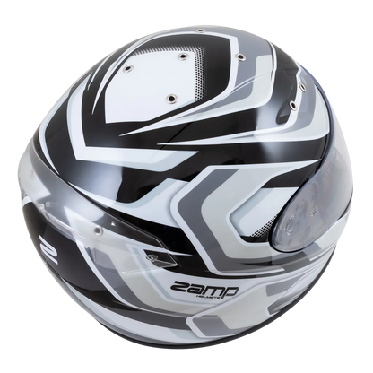 Zamp FS-10 Helmet (Graphic Silver/Black) Top
