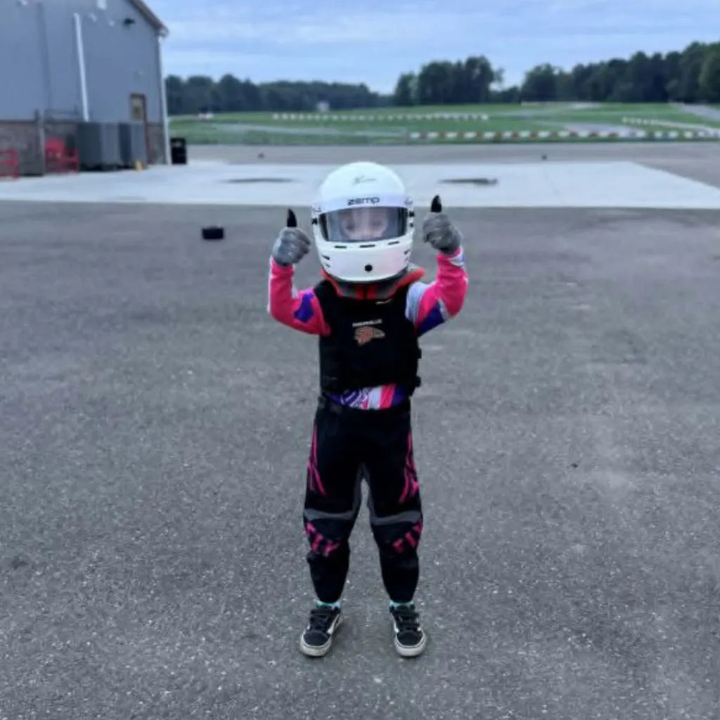 Child Karter enjoys his new Zamp 42-ZY Youth Helmet