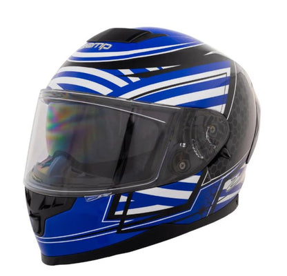 Zamp FR-4 Motorcycle Helmet (Gloss Blue Graphic)