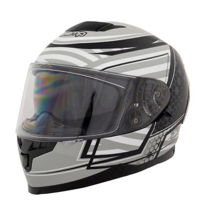 Zamp FR-4 Motorcycle Helmet (Matte Gray Graphic)