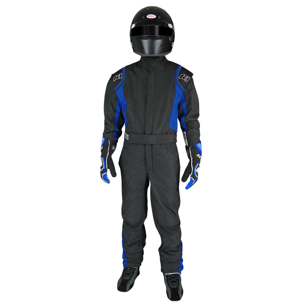 K1 RaceGear Precision II Youth Race Suit - Black/Blue