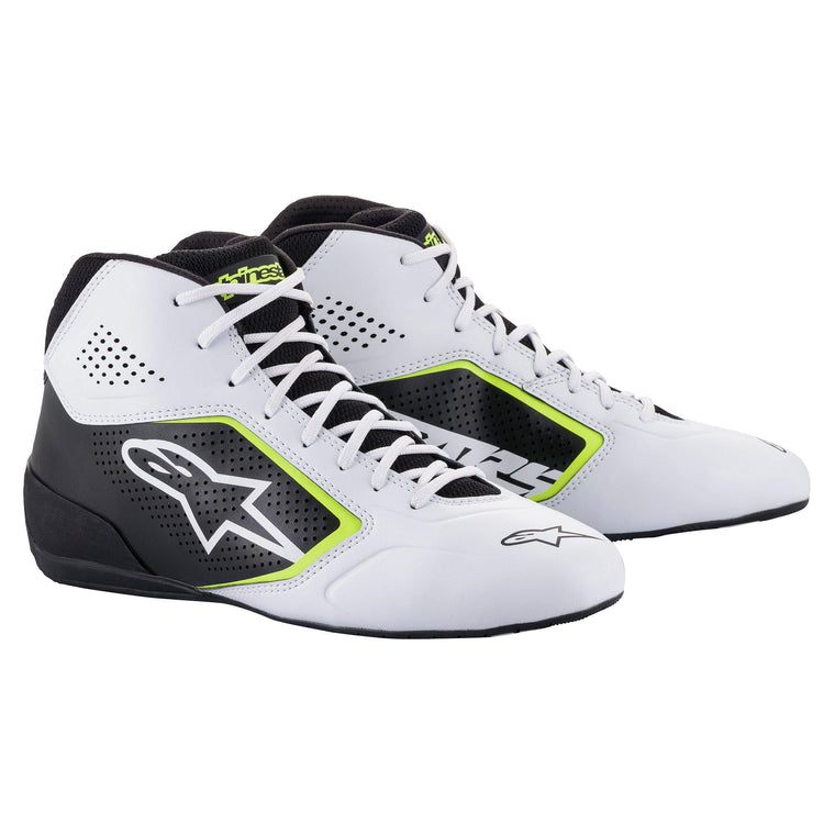 Alpinestars Tech-1 K Start V2 Shoes (Black/White/Yellow)