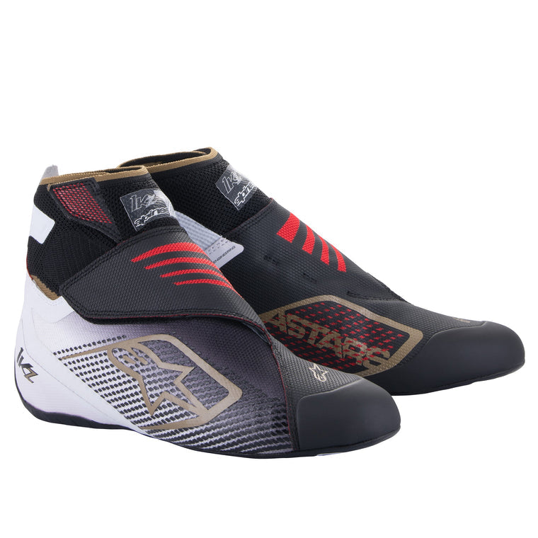 Alpinestars Tech-1 KZ V2 Shoes (Black/White/Gold)