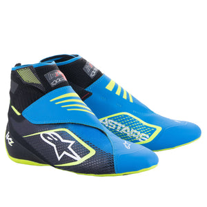 Alpinestars Tech-1 KZ V2 Shoes (Black/Enamel/Blue/Yellow)