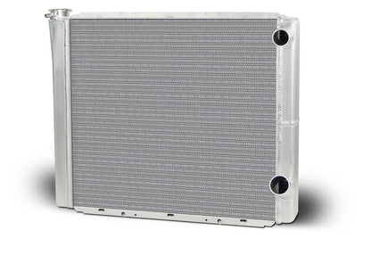 AFCO Racing Aluminum Radiator Circle Track 24 In Double Pass Chevy 1.5 In Right Inlet 80127NDP