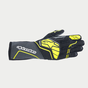 Alpinestars Tech-1 ZX V4 Gloves (Tar Gray/Black/Yellow Fluo)