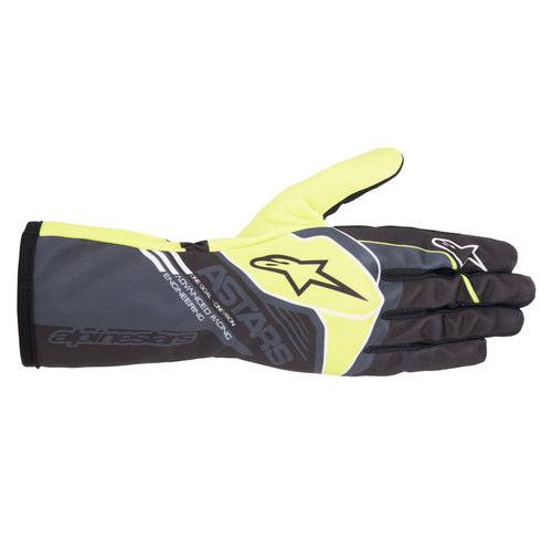 Alpinestars Tech-1 K Race V2 Corporate Gloves (Anthracite/Lime)