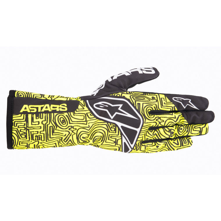 Alpinestars Tech-1 K Race V2 Vertical Gloves (Yellow Fluo)