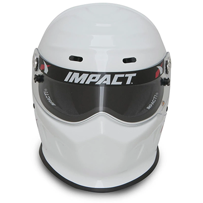 Impact Racing Champ ET Helmet White - SA2020 (Front)