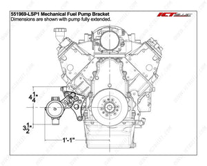551969-LSP1 Mechanical Fuel Pump Bracket Dimensions