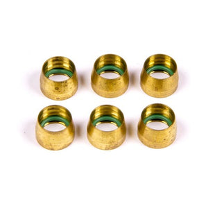 Aeroquip -8 Replacement A/C Brass Sleeves (6pk)