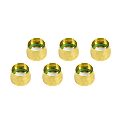 Aeroquip -10 Replacement A/C Brass Sleeves (6pk)