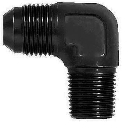 Aeroquip 90 Degree Aluminum #8 Flare 1/4 in Black