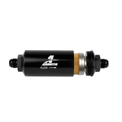 Aeromotive 8an Inline Fuel Filter 10 Micron 2in OD Black