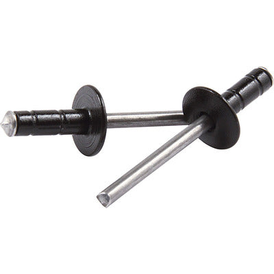 Allstar Medium Head Rivet Black 250pk Multi Grip Alum Mandrel