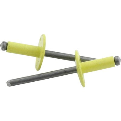 Allstar Large Head Rivet 250Pk Yellow