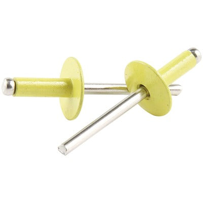 Allstar Large Head Rivet Yellow Alum 250pk
