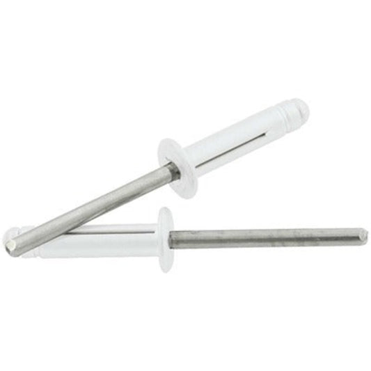 Allstar Medium Head Rivet 250Pk Silver Flange Type St Mandrel