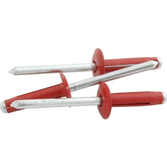 Allstar Medium Head Rivet 250Pk Red Flange Type Aluminum Mandrel