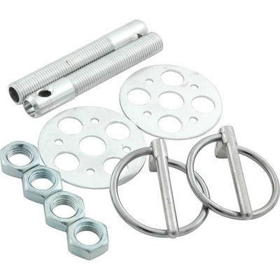 Allstar Lightweight Aluminum Hood Pin Kit 3/8in Silver