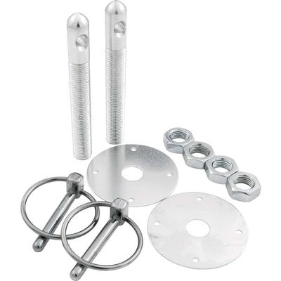 Allstar Aluminum Hood Pin Kit 1/2in Silver