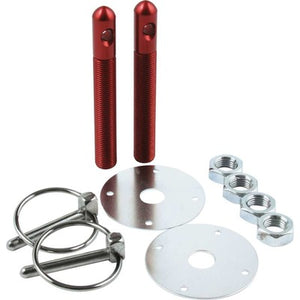 Allstar Aluminum Hood Pin Kit 1/2in Red