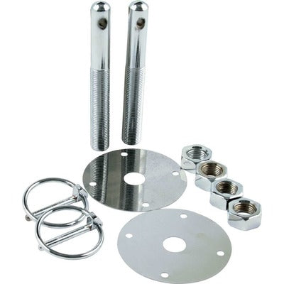 Allstar Steel Hood Pin Kit w/ 3/16in Flip-Over Clips