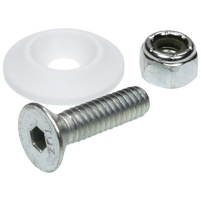 Allstar Countersunk Bolt Kit White 10pk
