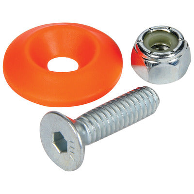 Allstar Countersunk Bolt Kit Fluorescent Orange 10pk