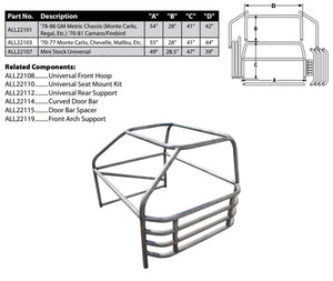 Allstar Roll Cage Kit Standard - Mini Stock