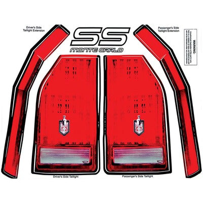 Monte Carlo SS Tail Light Decal Kit 1983-88